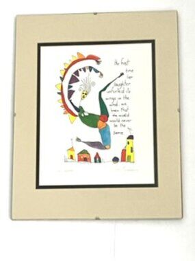 Framed Art Print, Story People by Brian Andreas 1993 “ Her Laughter “